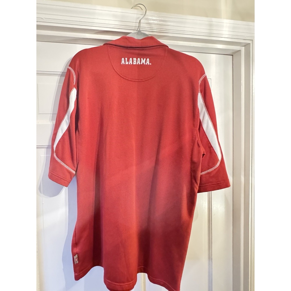 Nike Alabama Crimson Tide Polo Mens L University NCAA Dri Fit Small Hole On Back - Picture 5 of 7